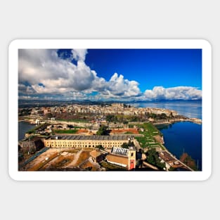 Corfu Old Town Panorama Sticker